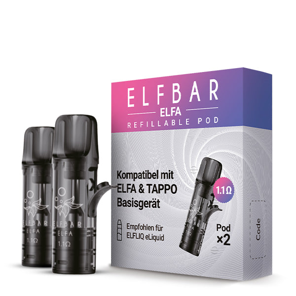 2x Elfbar Elfa Refillable Pod (1,1 Ohm)