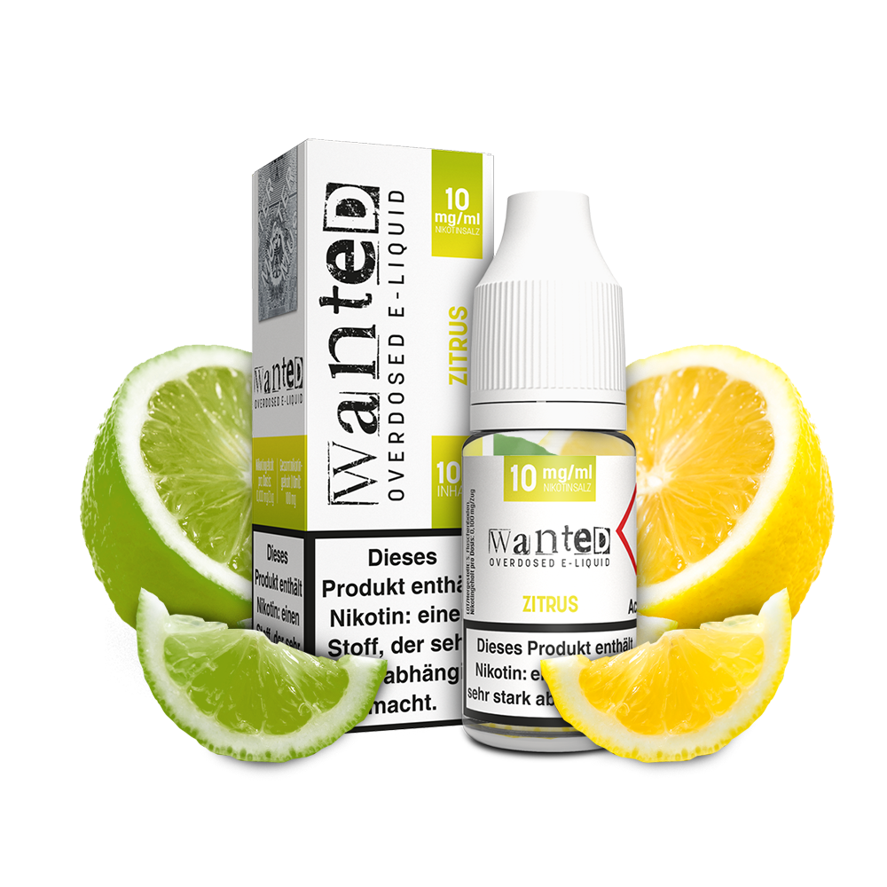 WANTED Zitrus Nikotinsalz Liquid 10ml
