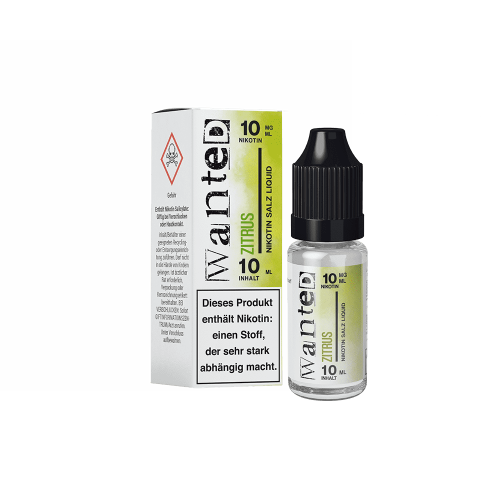 WANTED Zitrus Nikotinsalz Liquid 10ml