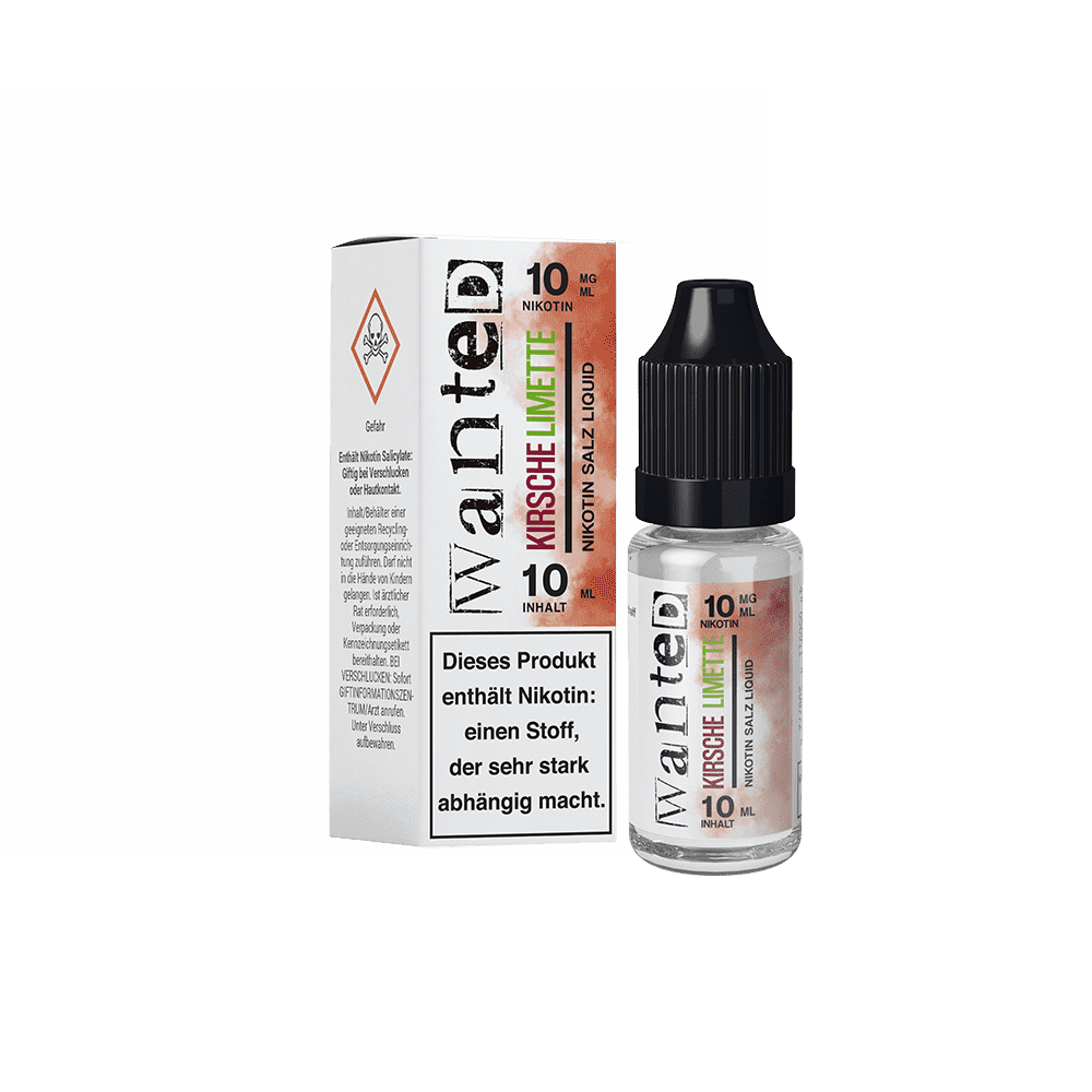 WANTED Kirsche Limette Nikotinsalz Liquid 10ml