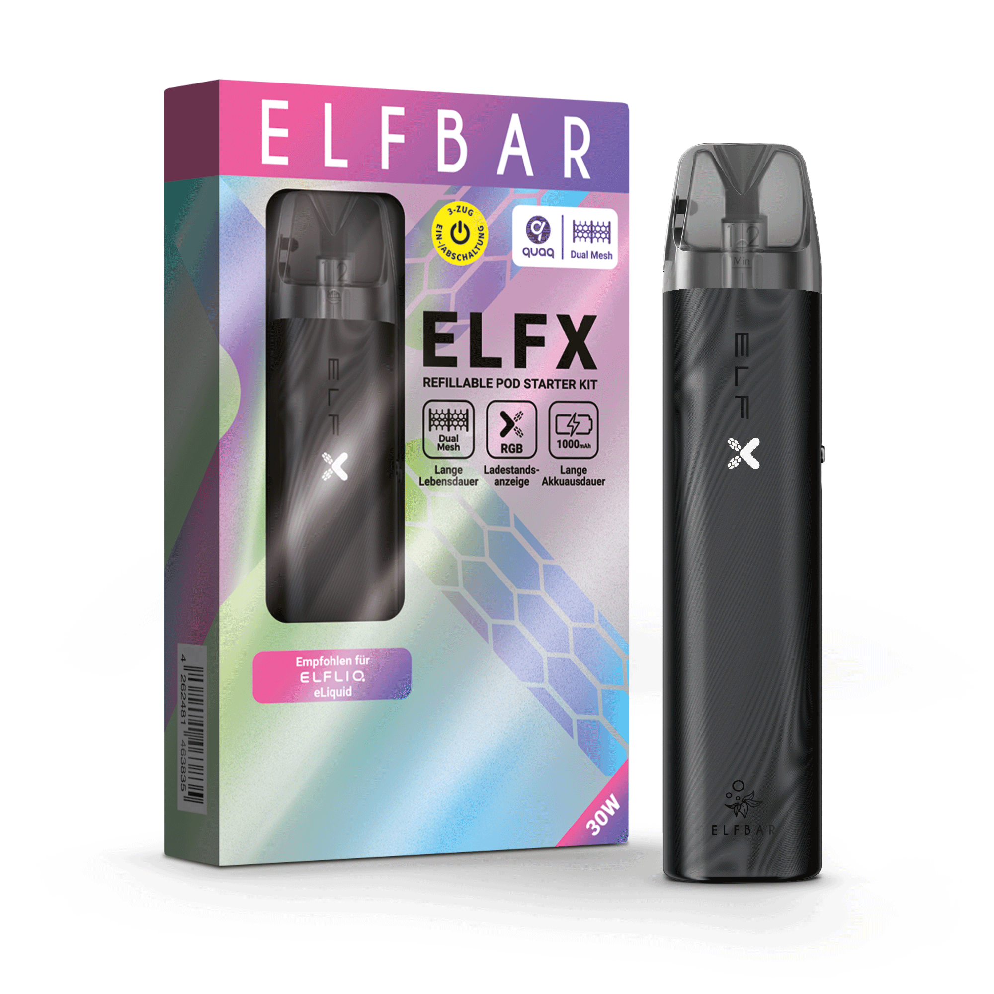 Elfbar ELFX Refillable Kit - Black