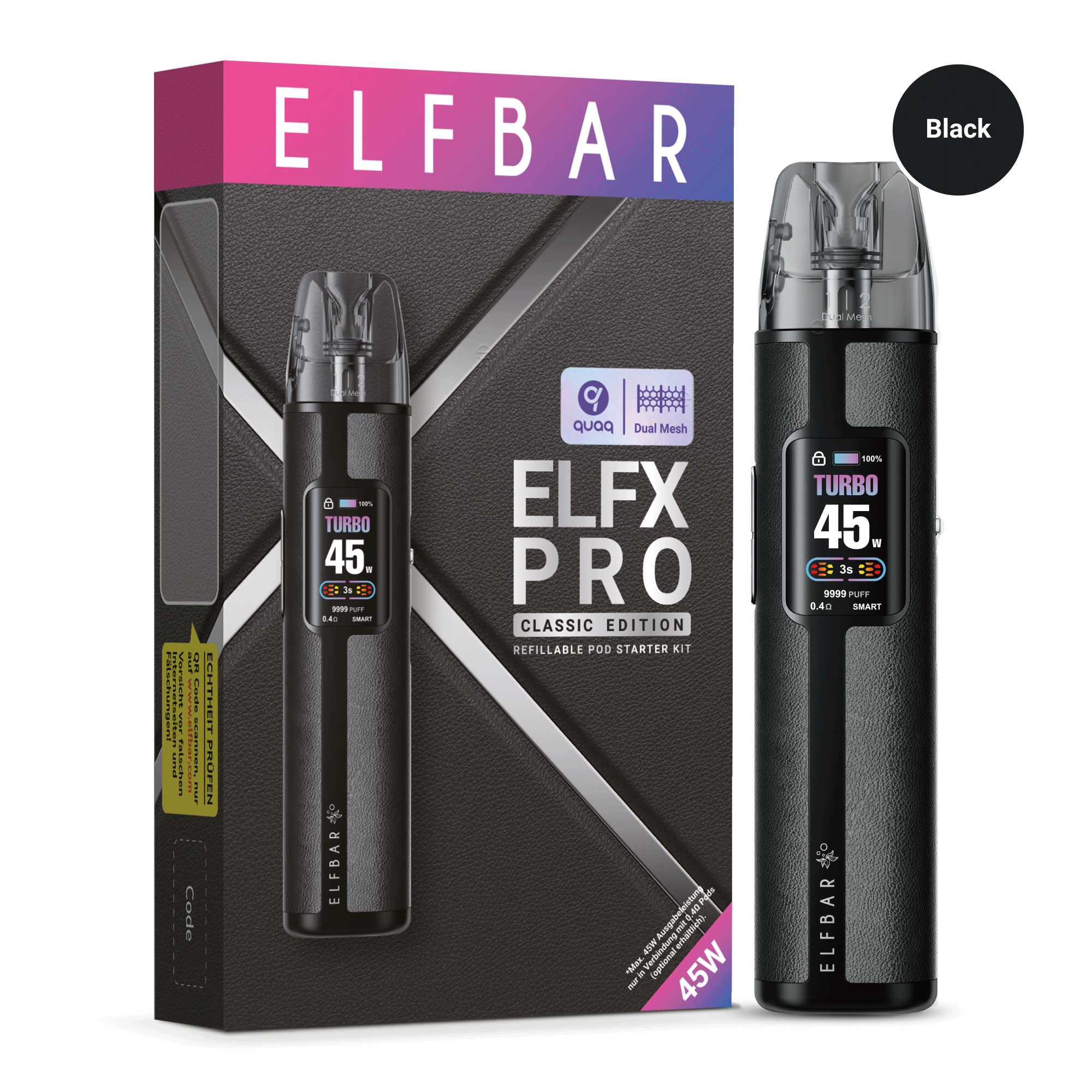 Elfbar ELFX Pro Refillable Kit - Black