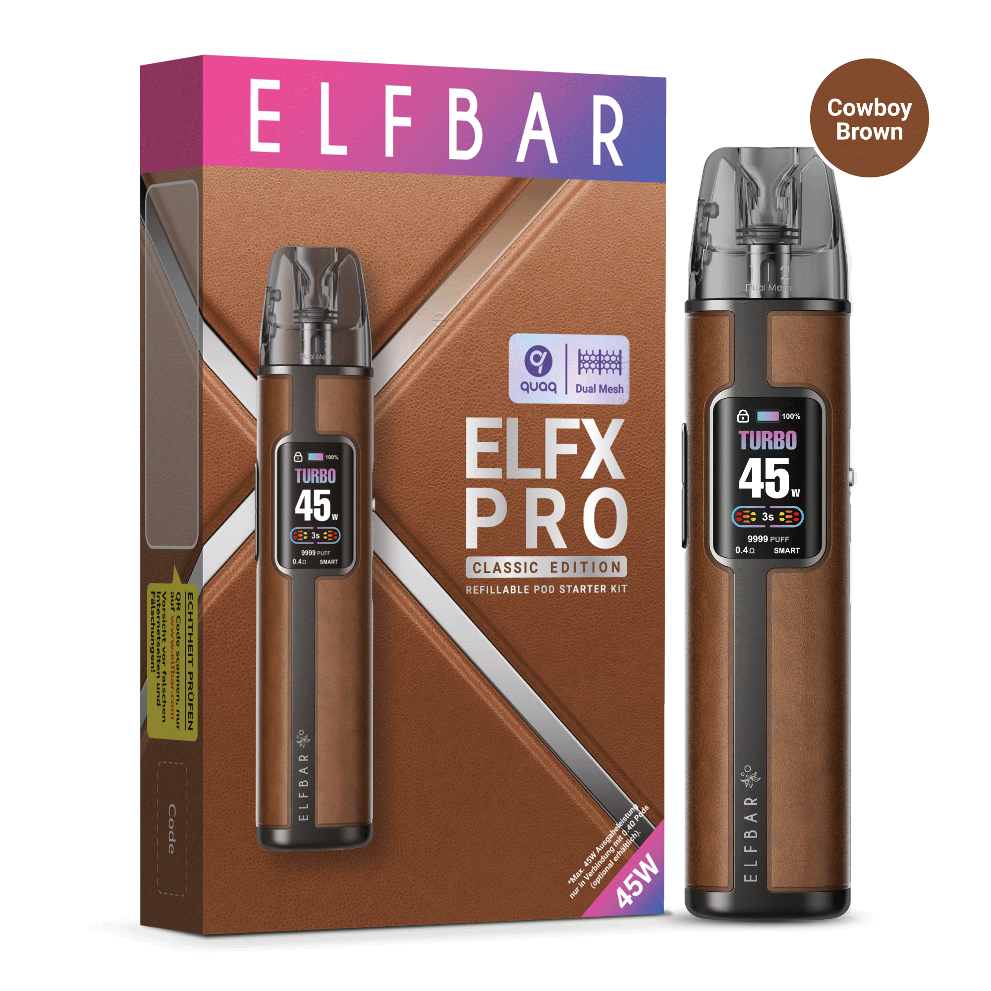 Elfbar ELFX Pro Refillable Kit - Cowboy brown