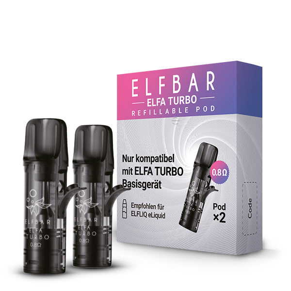 2x Elfbar Elfa Turbo Refillable Pod (0,8 Ohm)