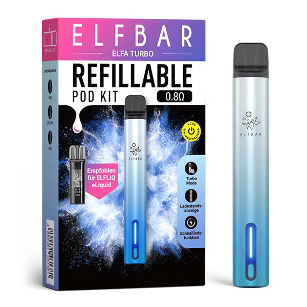 Elfbar Elfa Turbo Refillable Pod Kit - Aurora Cyan