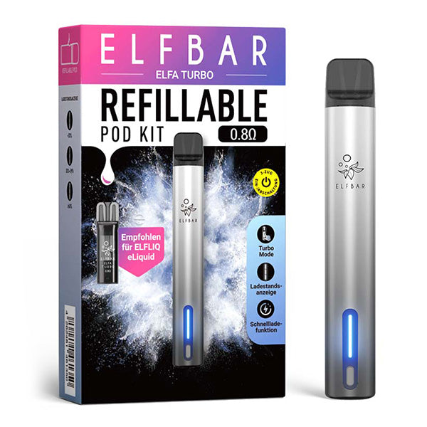 Elfbar Elfa Turbo Refillable Pod Kit - Aurora Black