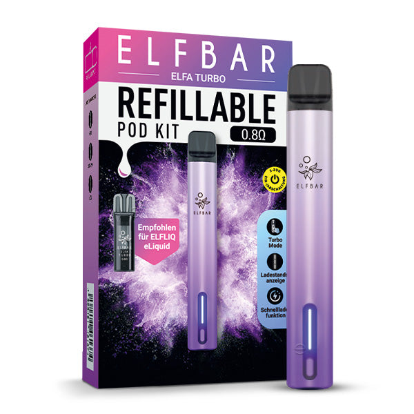 Elfbar Elfa Turbo Refillable Pod Kit - Aurora Purple