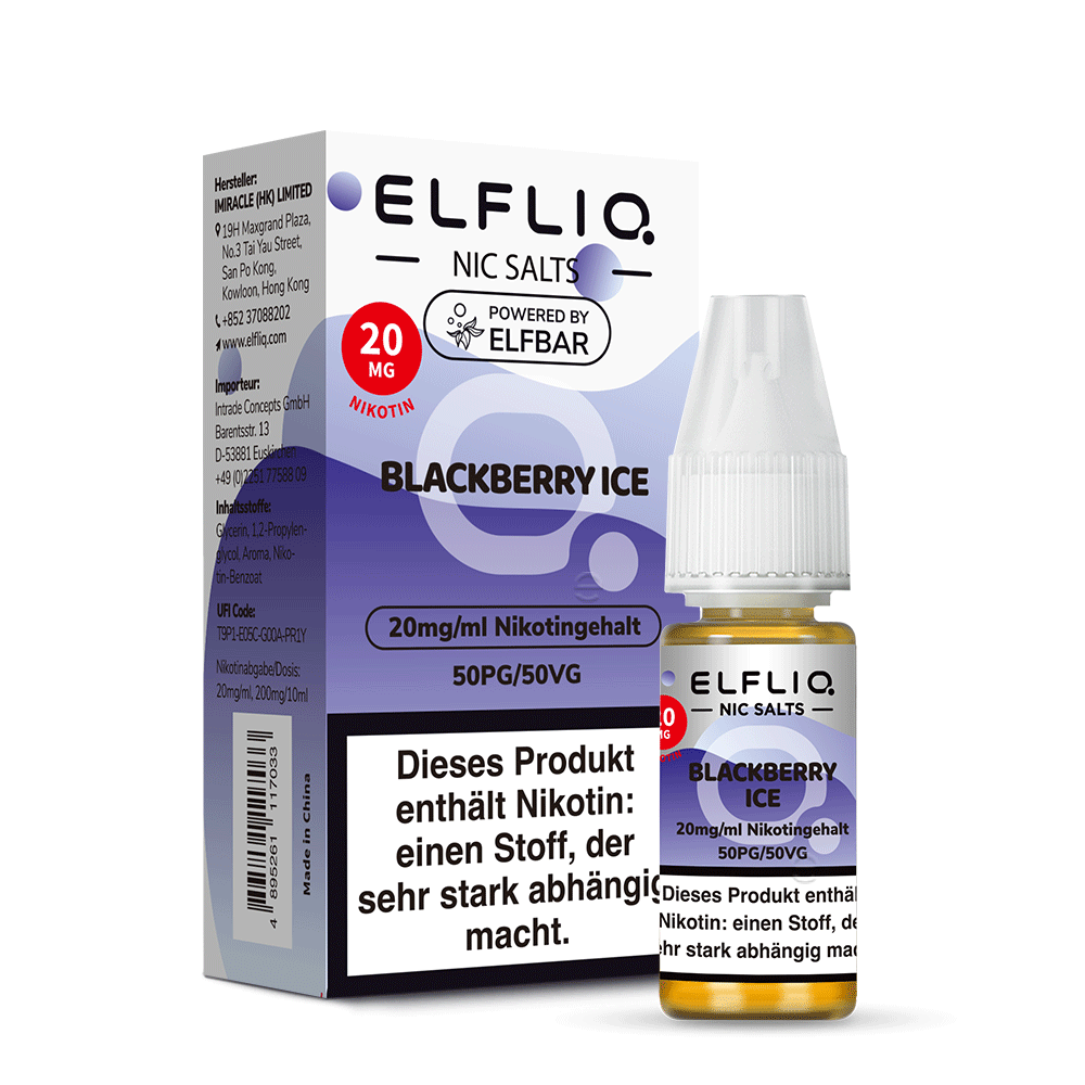 ELFBAR ELFLIQ Blackberry Ice Nikotinsalz Liquid 10 ml