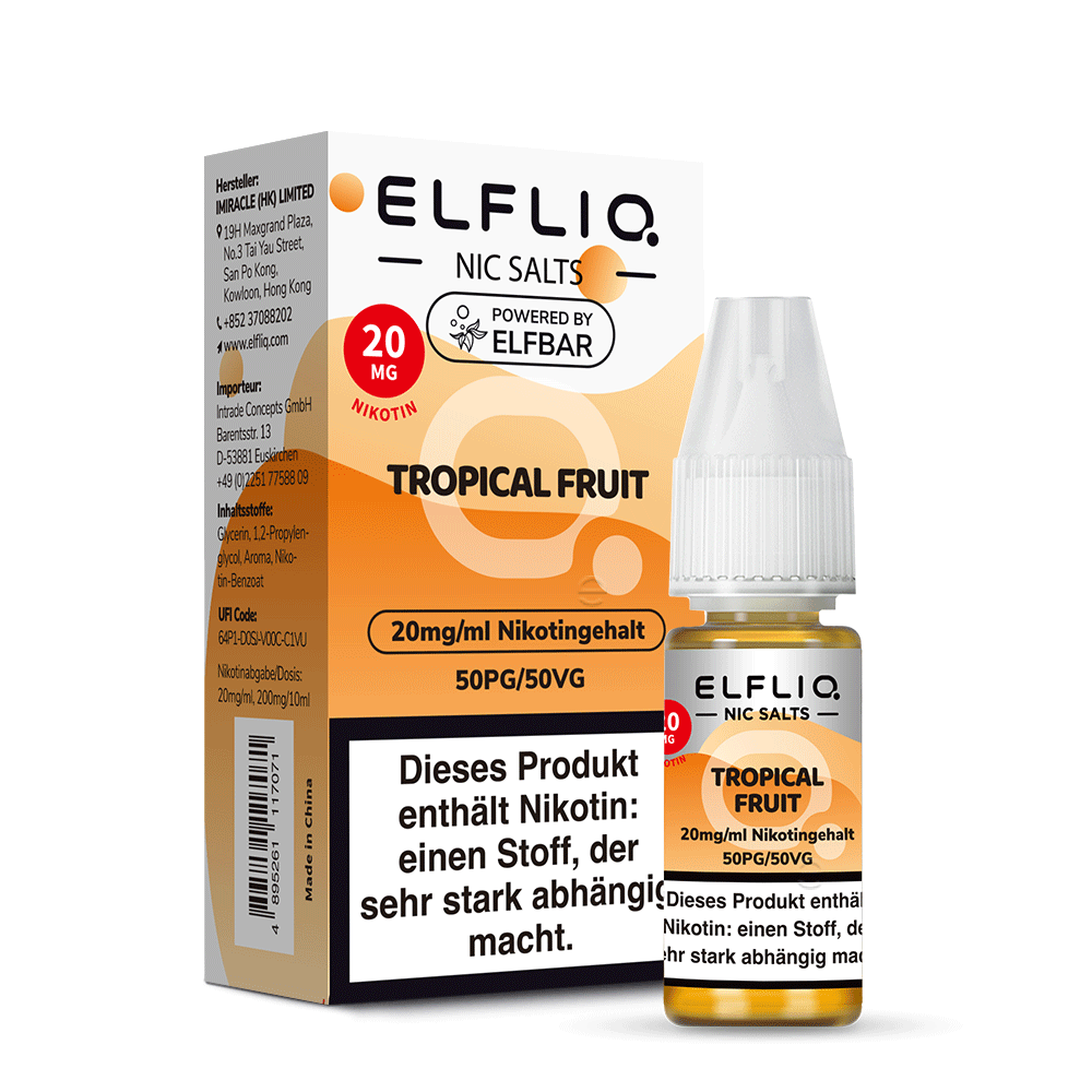 ELFBAR ELFLIQ Tropical Fruit Nikotinsalz Liquid 10 ml