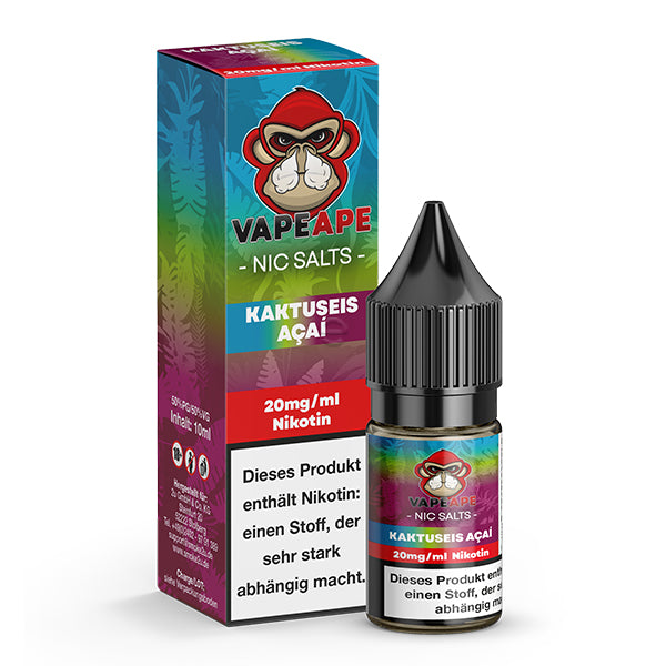 VAPEAPE Kaktuseis Acai Nikotinsalz Liquid 10 ml